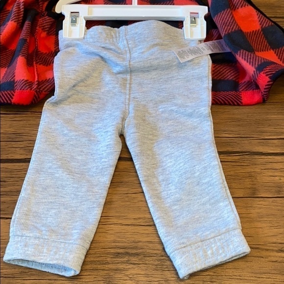 NWT Vest & Pants Set 6M girls black, red, grey - Picture 4 of 9